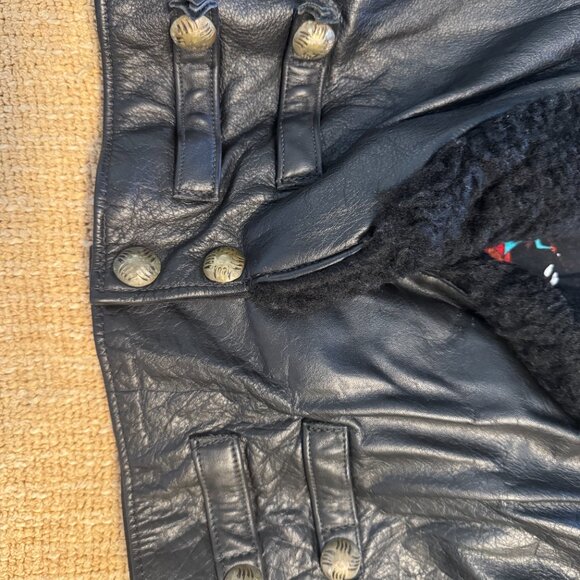 Vintage Ondie Town black leather cropped jacket. - Picture 5 of 6